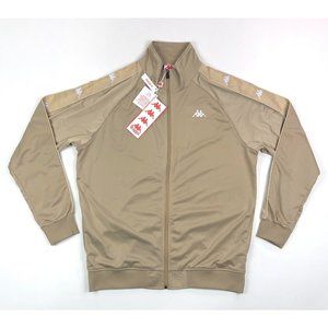 Kappa: 222 Banda Dullo , Beige White Full Zip Track Jacket Logo Tape [MEN'S 2XL]